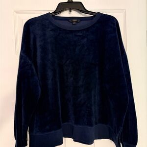 J Crew Navy Blue Velour jogger set. Perfect for lounging.